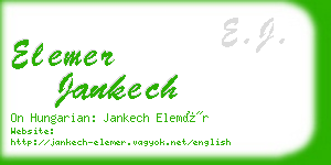 elemer jankech business card